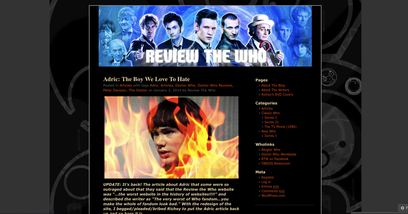 New Doctor Who Website: Review The Who